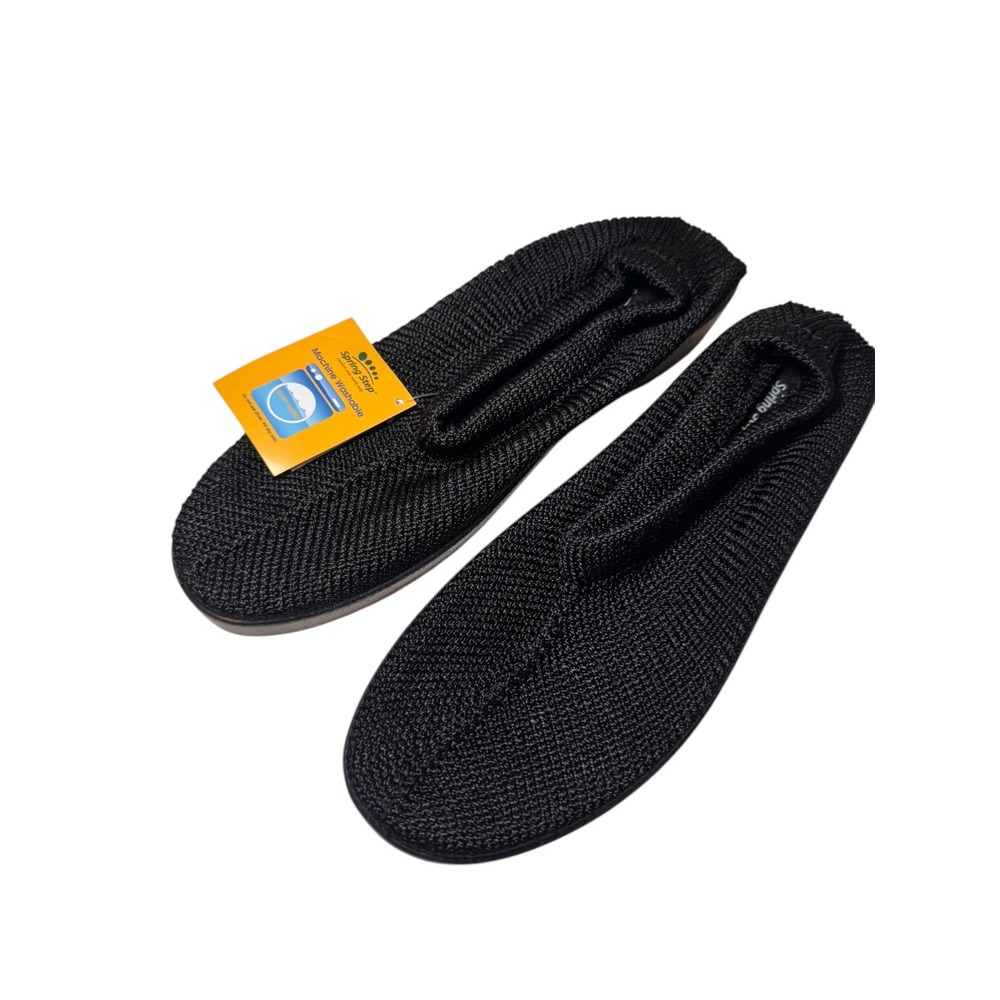 Spring Step Tender flats Women's 42/10.5 - 11 Black Knit Comfort Slip On Loafers